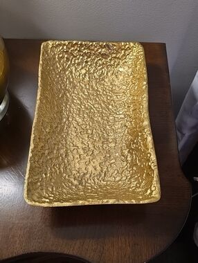 Textured Gold Decorative Tray